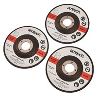 Amtech 3pc 115mm Metal Cutting Disc Set
